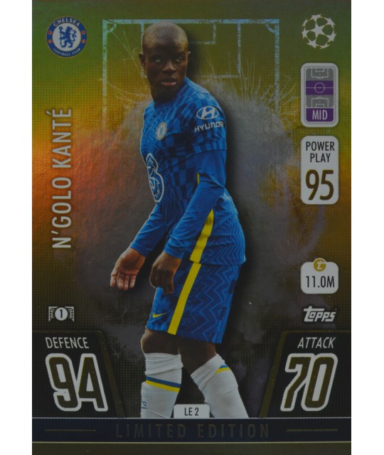 Topps Match Attax Champions League 2021/2022 GOLD Limited Edition N'Golo Kanté (Chelsea)